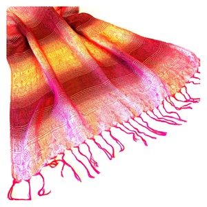 Large fringed scarf pashmina